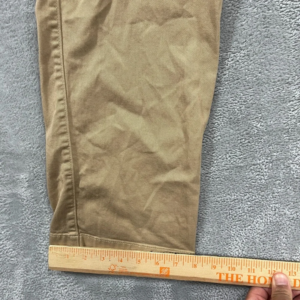 J. Crew Flex‎ Chino Pants Mens 35x32 Khaki Tan Slim Straight Preppy Stretch